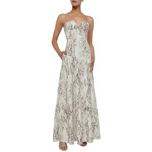 Sutton Maxi Dress In Light Sage Multi Desert Snake